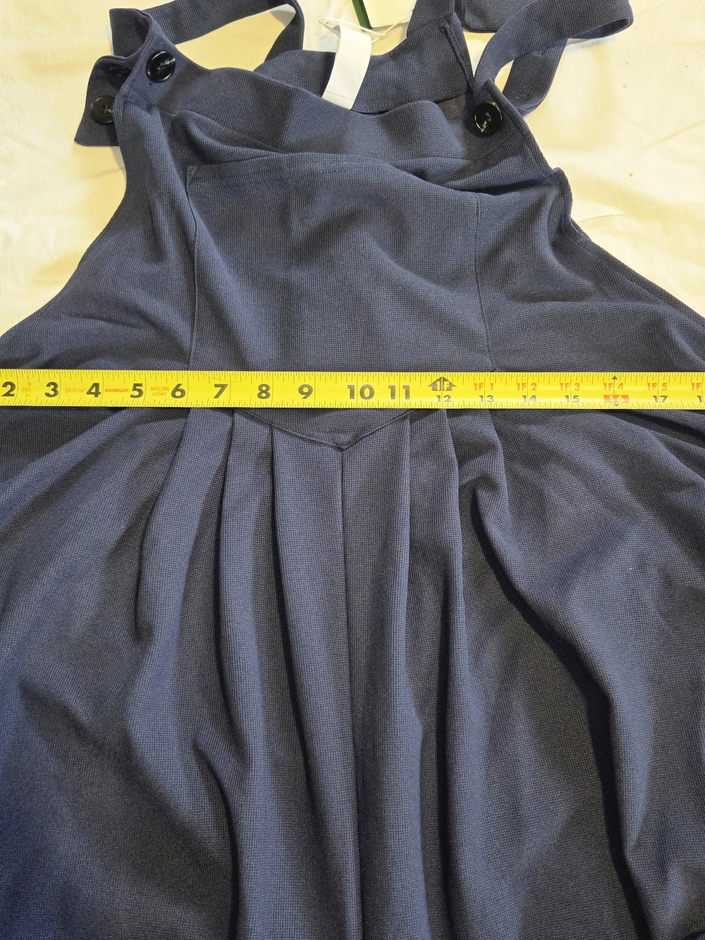 HALARA Navy Wide-Leg Overall Jumpsuit with Adjustable Ties - Picture 5 of 6